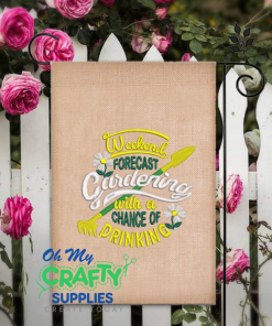 Gardening with a Chance of Drinking Embroidery Design