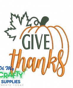 Give Thanks 8623 Embroidery Design