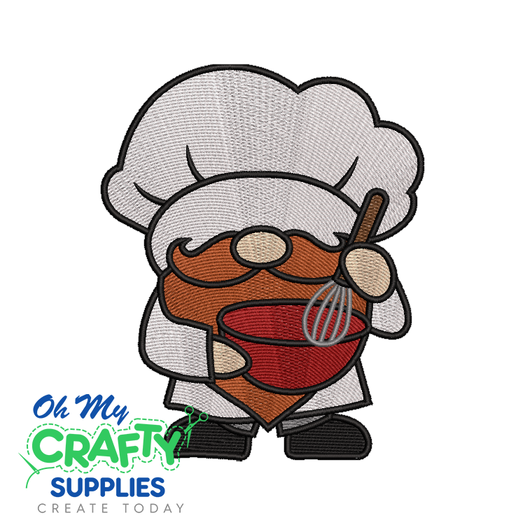 Gnome Chef 420 Embroidery Design