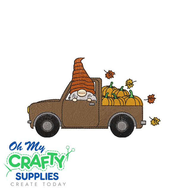 Gnome Truck 831 Embroidery Design