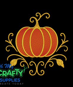 Golden Harvest Pumpkin Embroidery Design