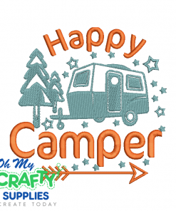 Happy Camper 626 Embroidery Design