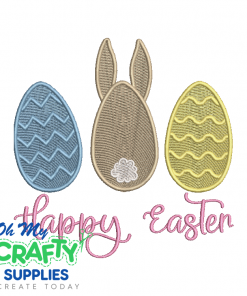 Happy Easter Eggs 21 Embroidery Design