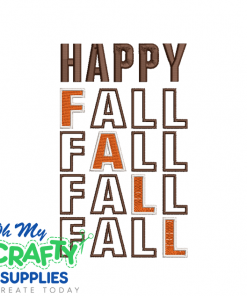 Happy Fall 825 Embroidery Design