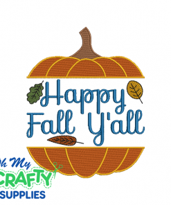Happy Fall Y'all 920 Embroidery Design