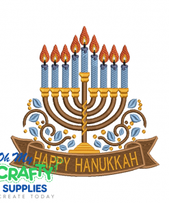 Happy Hanukkah 1124 Embroidery Design