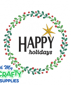 Happy Holidays 1020 Embroidery Design