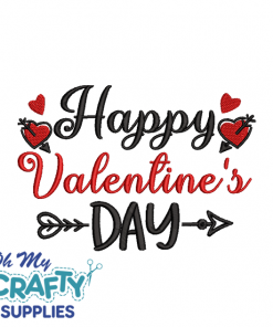 Happy Valentine's Day 1214 Embroidery Design