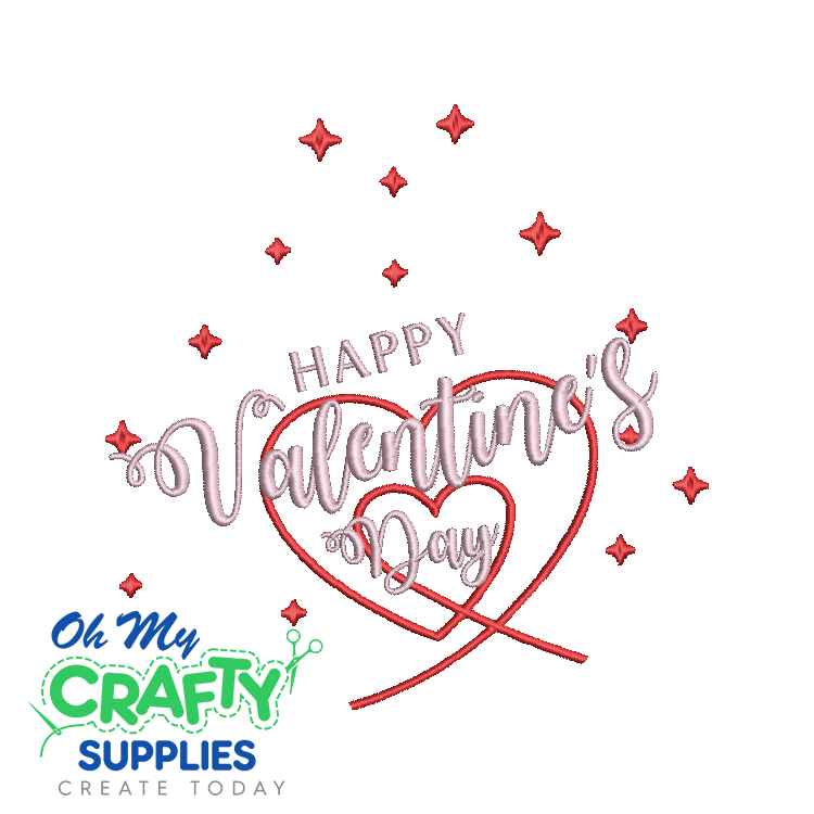 Happy Valentine's Day 11023 Embroidery Design