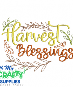 Harvest Blessings 826 Embroidery Design