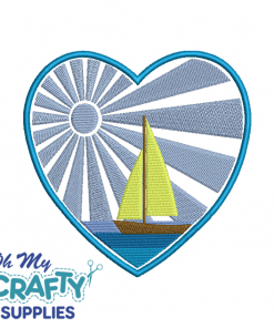 Heart Ship 7422 Embroidery Design