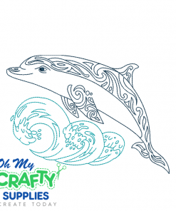Henna Dolphin 1422 Embroidery Design