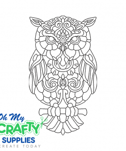Henna Owl 416 Embroidery Design