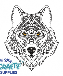 Henna Wolf 51122 Embroidery Design