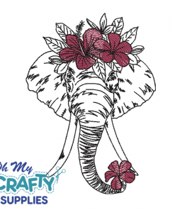 Hibiscus Elephant 42922 Embroidery Design