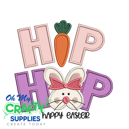 Hip Hop Applique 25 Embroidery Design