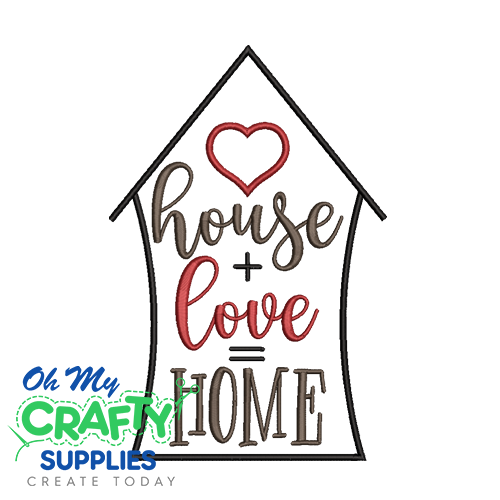 House Love Home 25 Embroidery Design