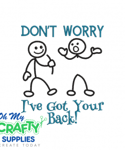 I've Got Your Back 824 Embroidery Design