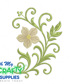 Ivory Vine Cream Embroidery Design