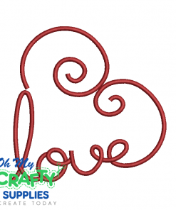Love Heart 116 Embroidery Design