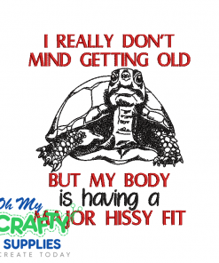 Major Hissy Fit Turtle/Tortoise Embroidery Design