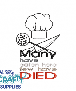 Many Have Eaten 619 Embroidery Design
