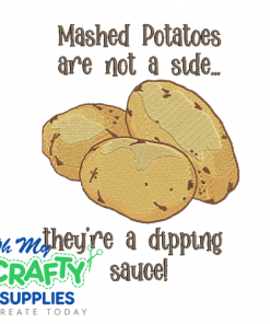 Mashed Potatoes Dipping Sauce Embroidery Design