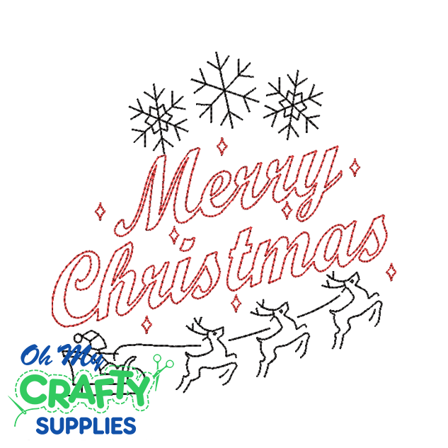 Merry Christmas 103 Embroidery Design