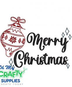 Merry Christmas Ornament 101123 Embroidery Design