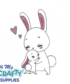 Mommy and Baby Bunny 228 Embroidery Design