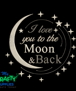 Moon and Back 6225 Embroidery Design
