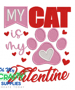 My Cat Valentine 118 Embroidery Design