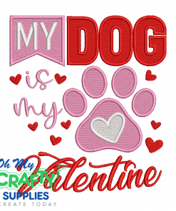 My Dog Valentine 117 Embroidery Design