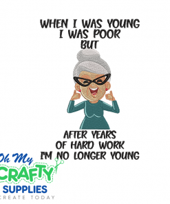 No Longer Younger 1215 Embroidery Design