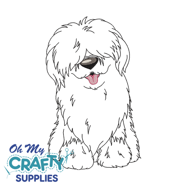 Old English Sheepdog 1722 Embroidery Design