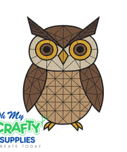 Owl Poly-Art Embroidery Design