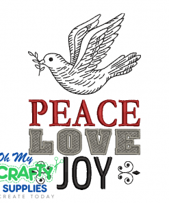 Peace Love Joy 1122 Embroidery Design