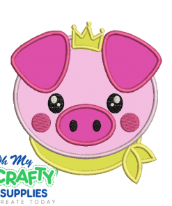 Piggy Face Applique 829 Embroidery Design