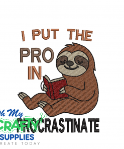 Pro Procrastinate Embroidery Design