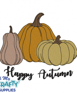 Happy Autumn Pumpkins 91321 Embroidery Design
