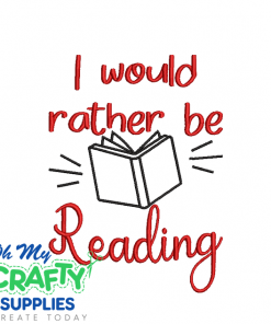 Rather Be Reading 9122 Embroidery Design