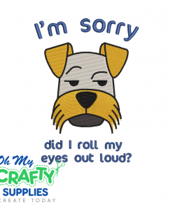 Roll My Eyes 61 Embroidery Design