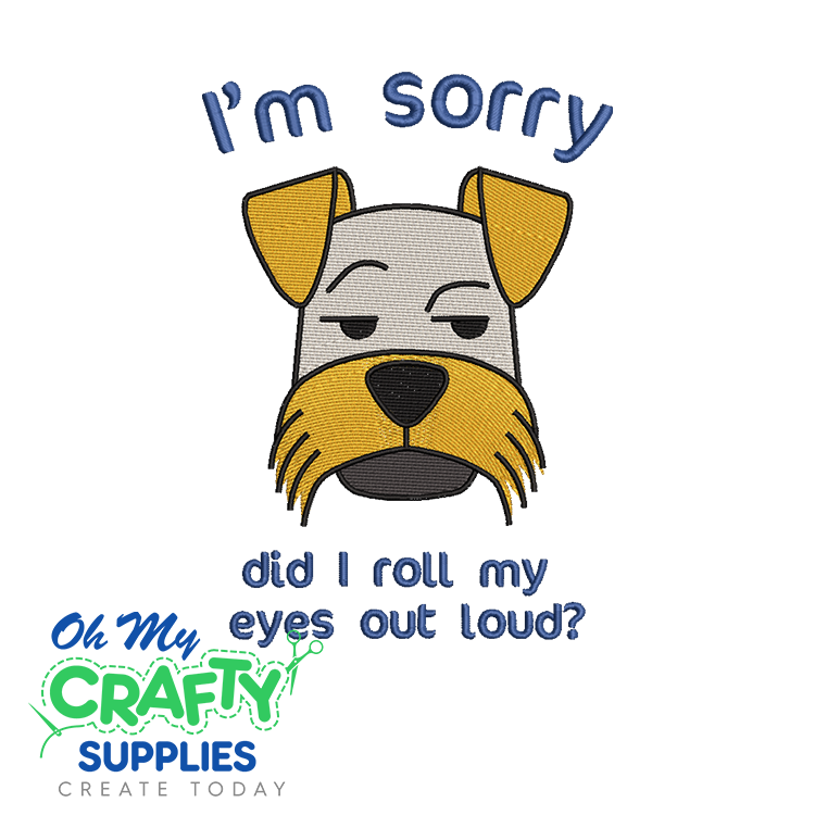 Roll My Eyes 61 Embroidery Design