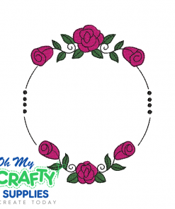 Rose Vine Frame 428 Embroidery Design