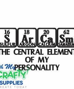 Sarcasm Element Embroidery Design