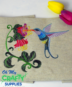 Satin Hummingbird 327 Embroidery Design
