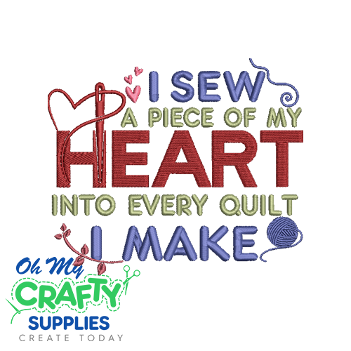 Sew A Piece 523 Embroidery Applique Design