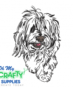 Shaggy Dog Sketch 1211 Embroidery Design