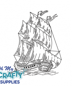 Ship Sketch 11922 Embroidery Design