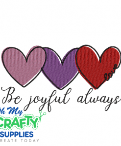 Sketch Heart Trio 2025 Embroidery Design